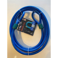 STAZO waterbestendig hangslot incl. kabel met 2 ogen, 5 meter lengte  x 20 mm dikte, Type ECP 500 ART4146 - Aanbevolen door verzekering maatschappij