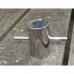 Lasbolder RVS - zonder voetplaat op staal te lassen, hoogte 8 cm  