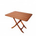 Teak houten tafel model: Provence 3083U, 90 x 70 x 59/70 cm ongeolied