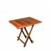 Teak houten tafel model: Brest 3770U, 60 x 60/76 x 60/70 cm (ongeolied)